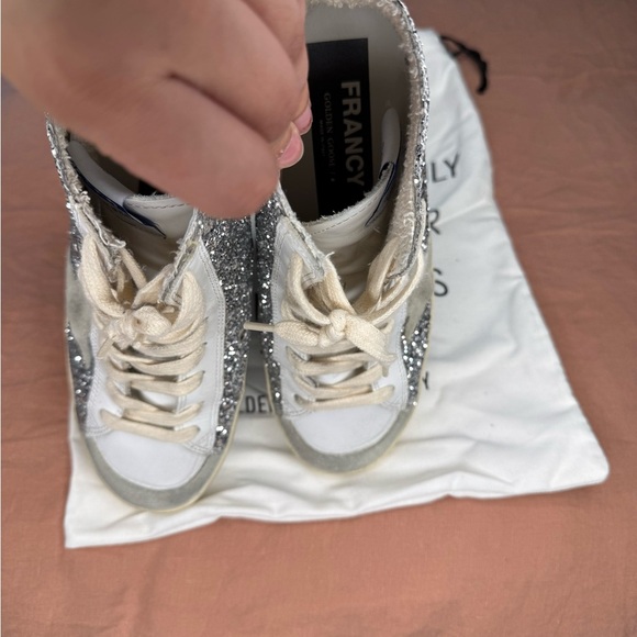 Golden Goose Women's‎ Silver Glitter Sneakers - Picture 6 of 6